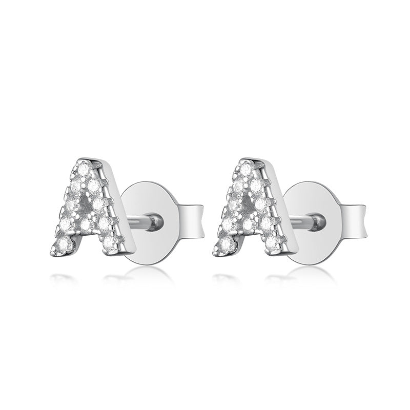 S925 Pure Silver 24 Letters Stud earrings™ - Jewelry Bay Store