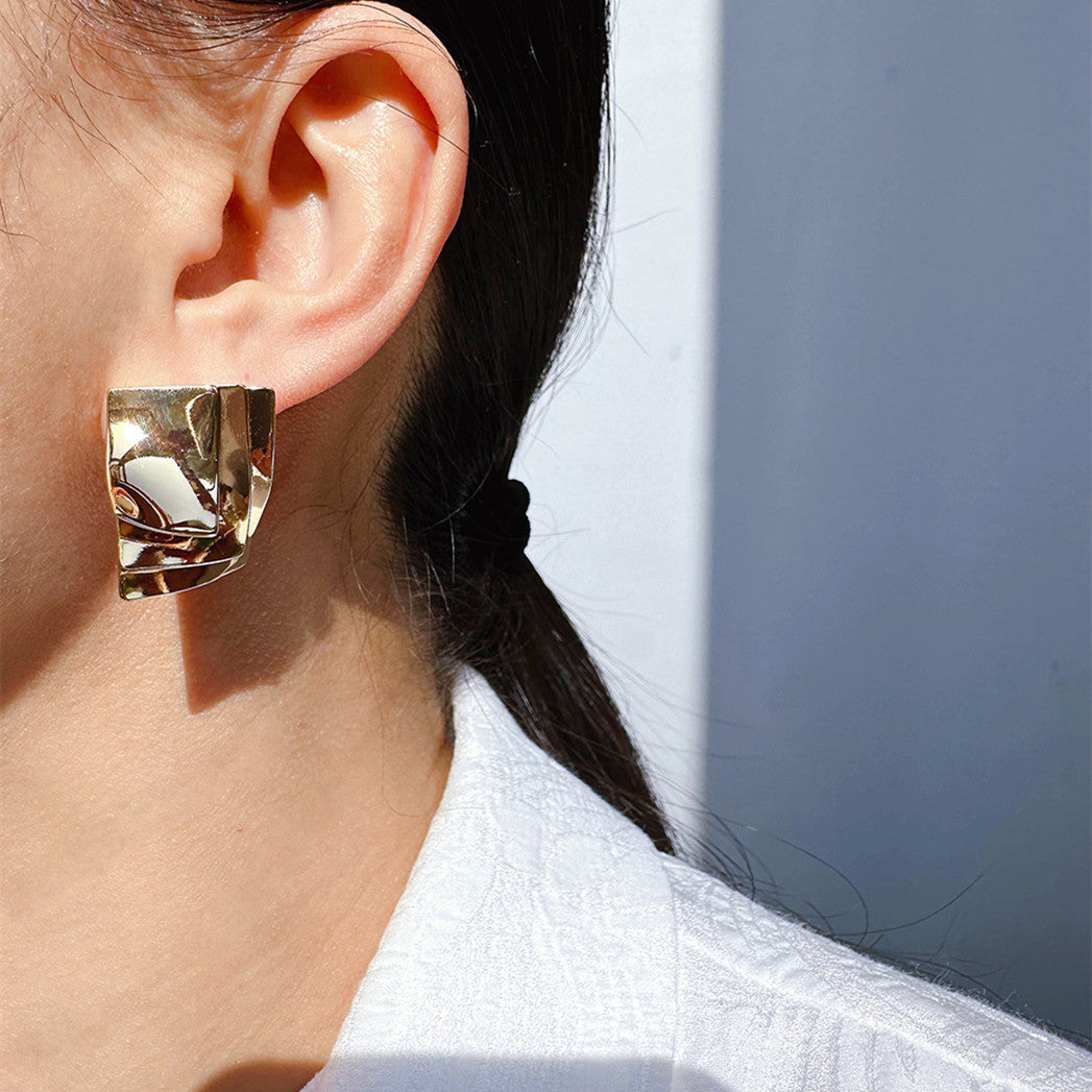 Sculptural stacked earring - Jewelry Bay Store