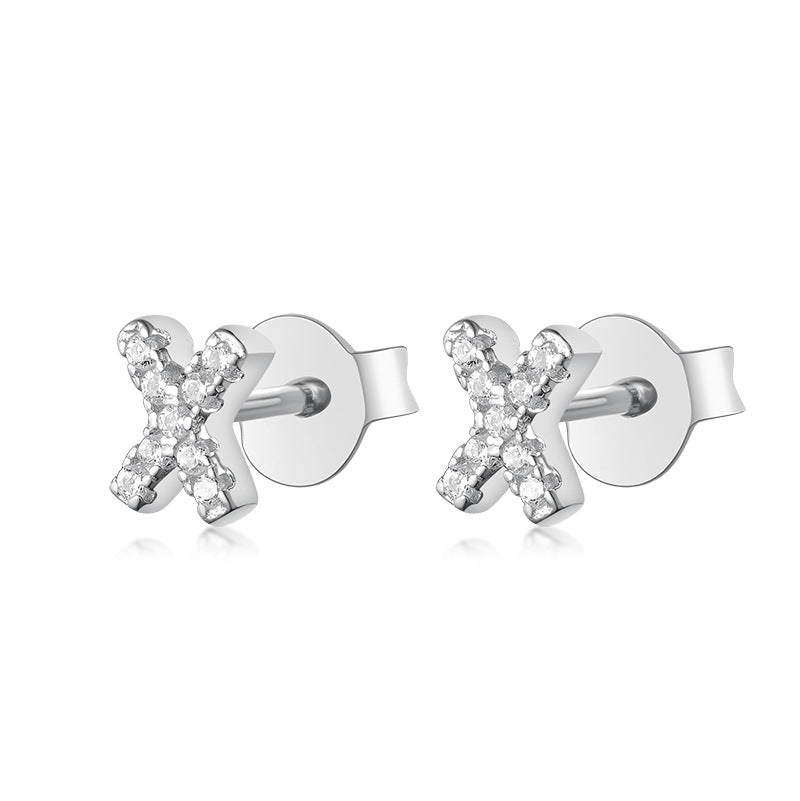 S925 Pure Silver 24 Letters Stud earrings™ - Jewelry Bay Store