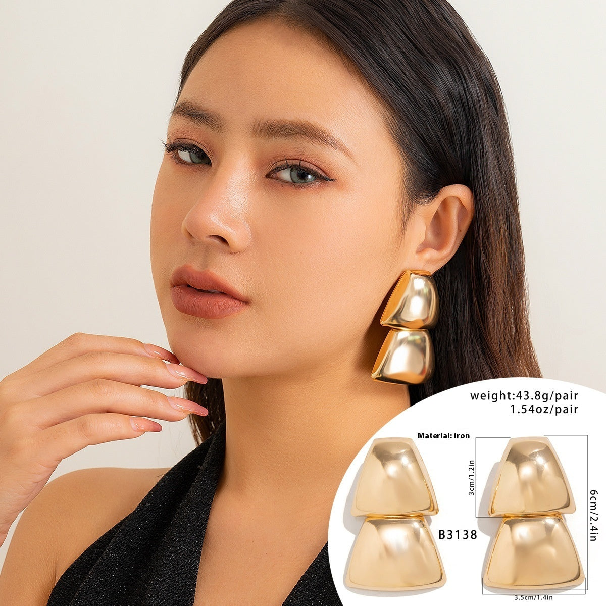 Lustrous Folds Statement Earrings - Jewelry Bay Store