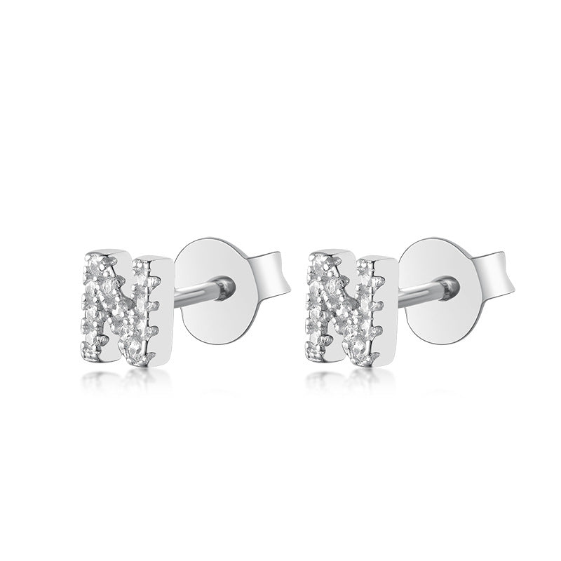 S925 Pure Silver 24 Letters Stud earrings™ - Jewelry Bay Store