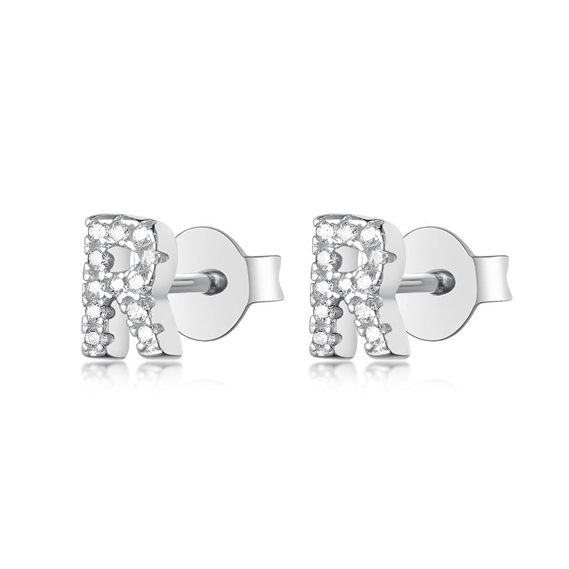 S925 Pure Silver 24 Letters Stud earrings™ - Jewelry Bay Store