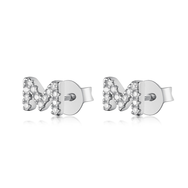 S925 Pure Silver 24 Letters Stud earrings™ - Jewelry Bay Store