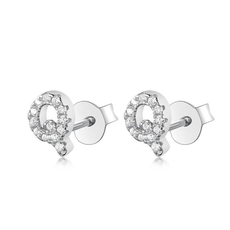 S925 Pure Silver 24 Letters Stud earrings™ - Jewelry Bay Store