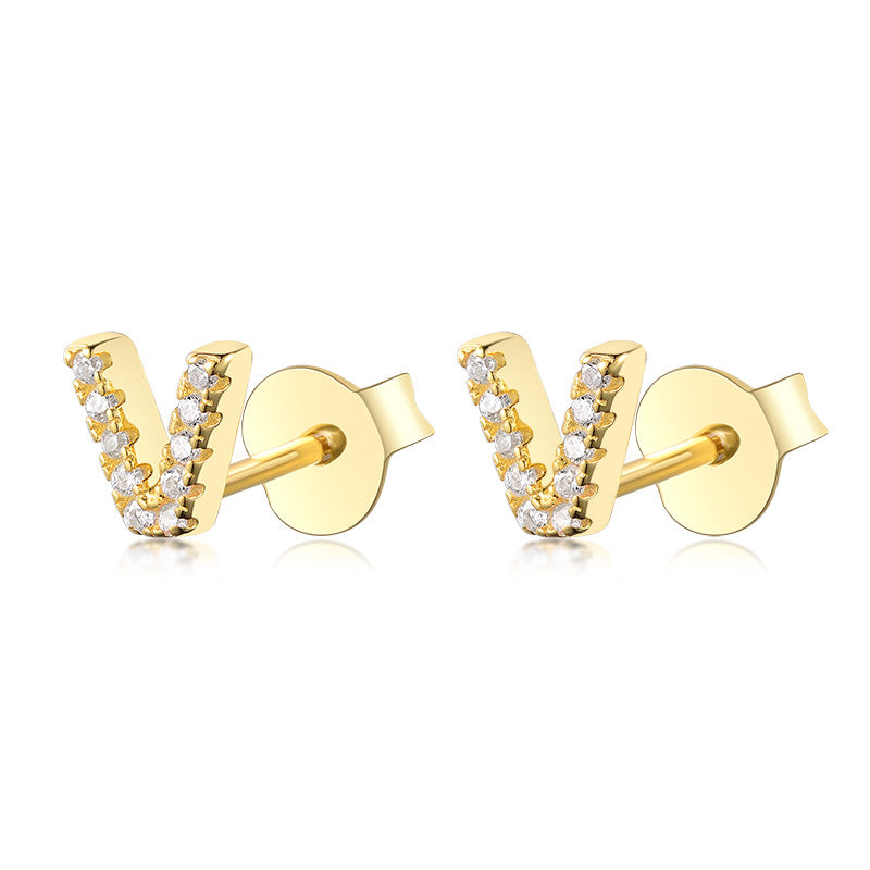 S925 Pure Silver 24 Letters Stud earrings™ - Jewelry Bay Store